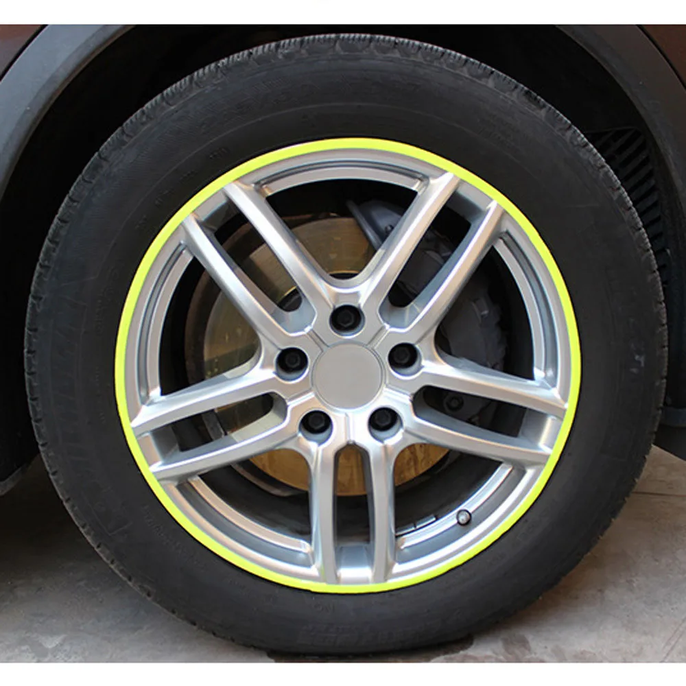 Car Motorcycle Wheel Sticker Reflective Rim Stripe Tape Decal Decor Car Styling Auto Accessories Cinta Reflectante