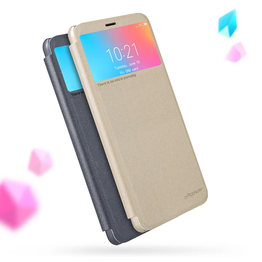 Чехол для redmi 6a 5 45 дюймов NILLKIN блестящий чехол флип защита ПК задняя крышка с окном