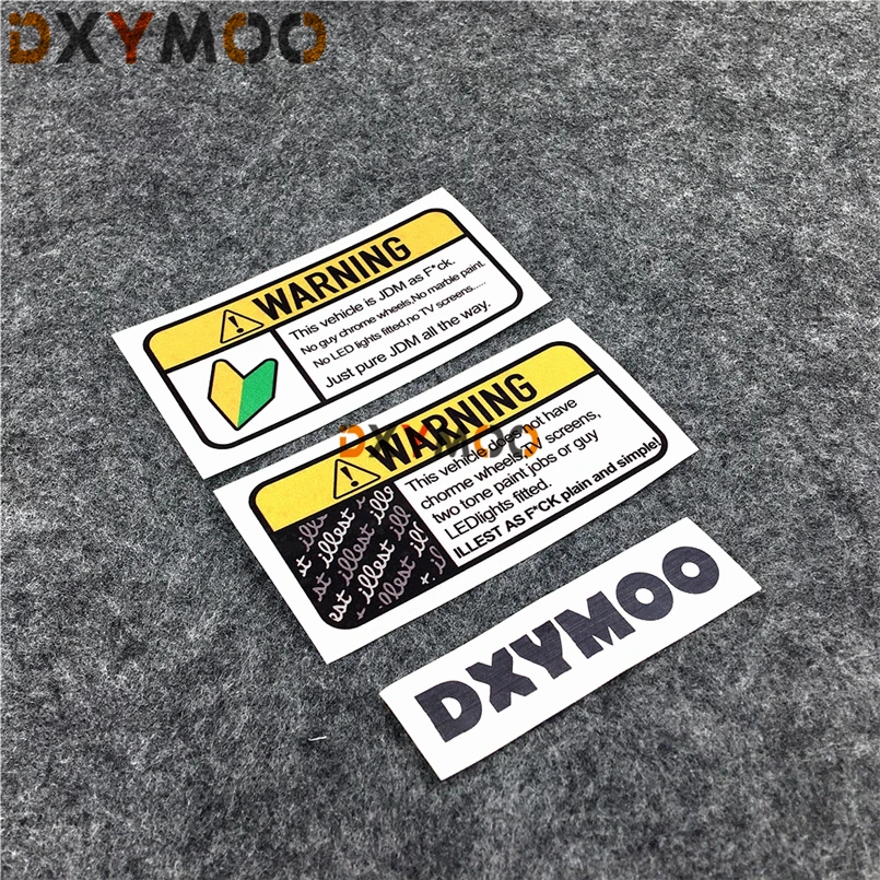 

2PCS 10x5cm Car Stickers Warning Just Pure JDM Illest All the WAY Motocross Helmet Vinyl Decals