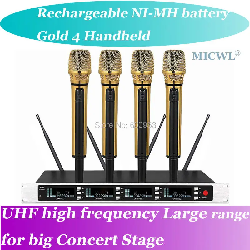 Micwl SP4 заряжать ni mh аккумулятор Радио Беспроводной DJ и караоке микрофон Системы High