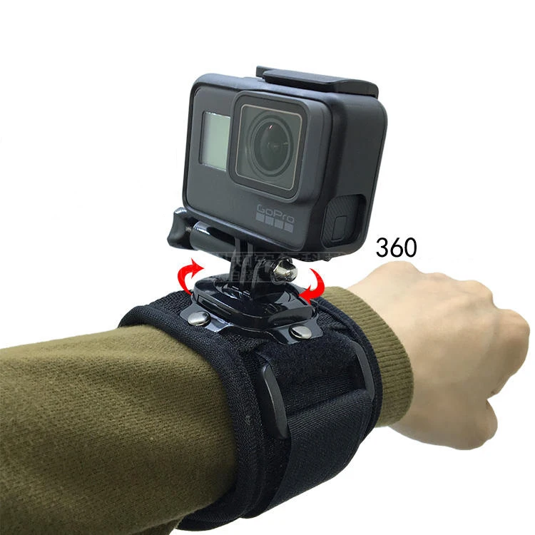 Аксессуары Polsbandje 360 градусов Pols крепление ремешок для GOPRO Hero 6 5 4 3 + SJCAM SJ4000 SJ5000 yi k