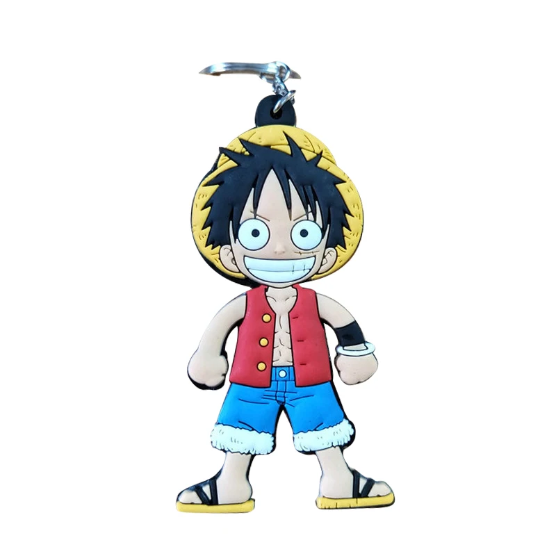 Cute Keychain Action Figure Doll Luffy Zoro SANJI NICO ROBIN NAMI Chopper Metal Key ring Kids Birthday Christmas Gift Toys|Игровые