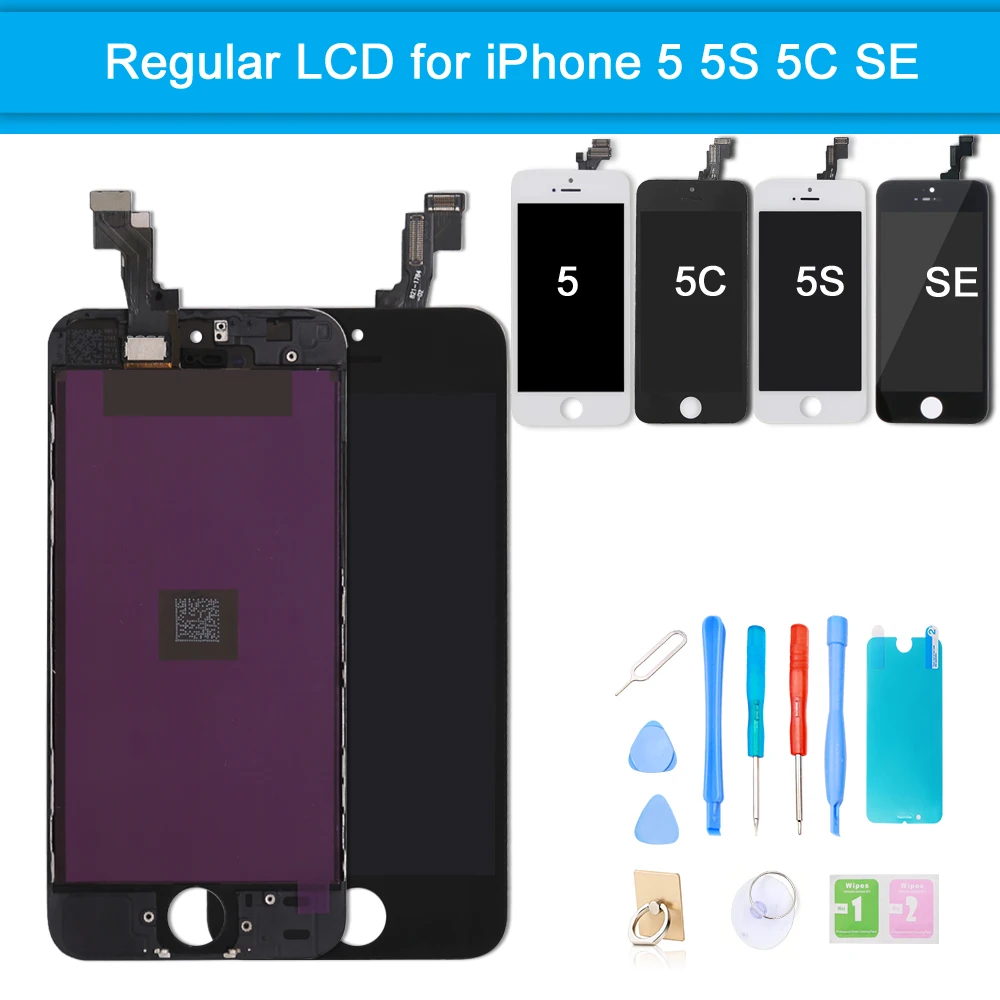 Grade AAA Quality LCD Display for iPhone 5 5G 5C 5S SE Touch Screen Digitizer Assembly Replacement + Repair Tools | Мобильные