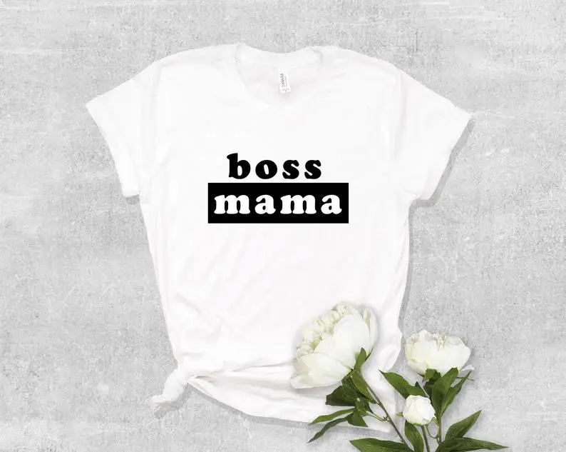 Футболка женская с коротким рукавом 100% хлопок надписью Boss Mama|Футболки| |