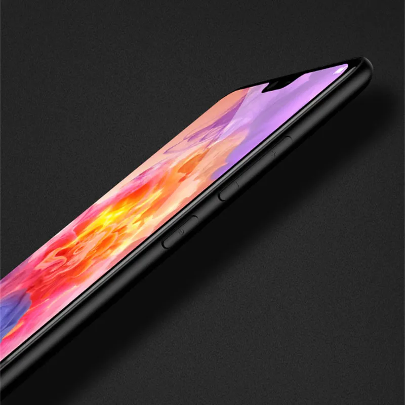 LANCASE градиент Цвет чехол для huawei P20 Lite силиконовый мешок закаленное Стекло