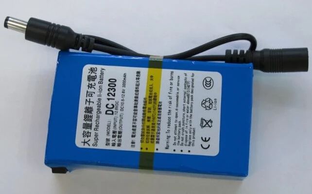 Anysun DC 12300 полимерный аккумулятор 12v 3000mah литиевая батарея dc12300 перезаряжаемый +