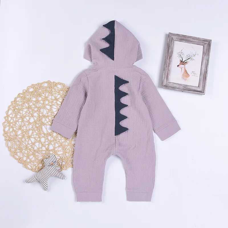 Детский хлопковый комбинезон с капюшоном длинным рукавом|baby rompers newborn|hooded baby