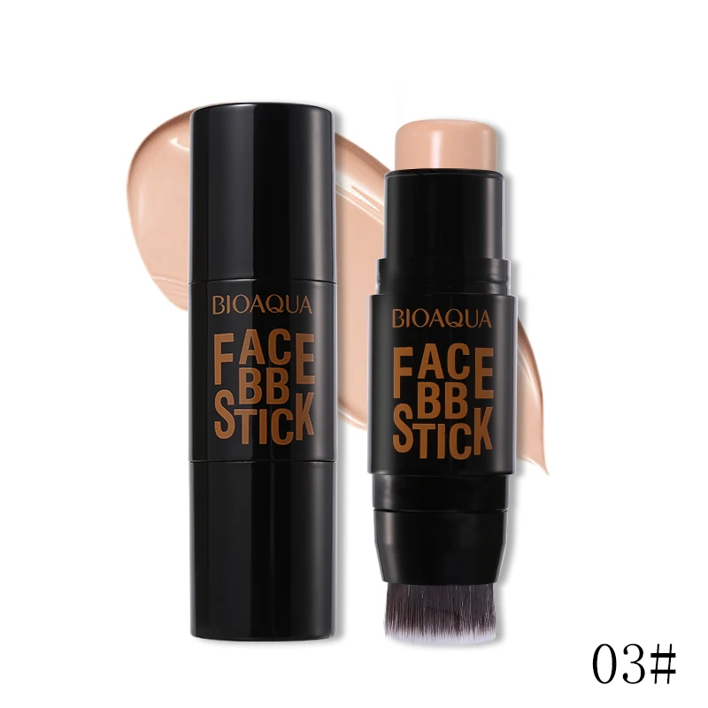 03 Light Beige BIOAQUA бренд маскирующий крем Контурный карандаш для макияжа лица основа сокрытие недостатков читая крем увлажняющий крем основа под макияж Косметическая Ручка Комплект - Цвет: 03 Light Beige