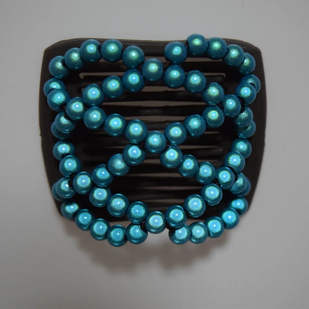 beautiful blue shining beads small size magic comb 20pcs/lot classical Easy to Use easy use for young&ampold | Украшения и