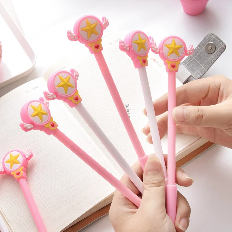 Helpro 0 5 мм Милая волшебная палочка для девочек гелевая ручка Kawaii черные чернила