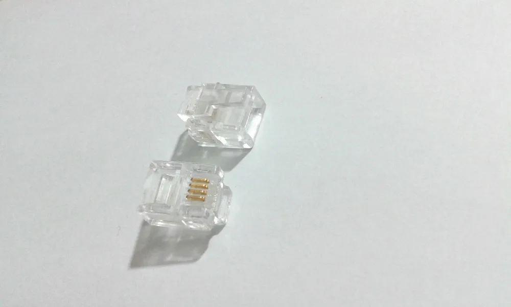 200 шт. RJ11 модульный разъем телефонная линия сетевой кабель 6P4C | Обустройство дома