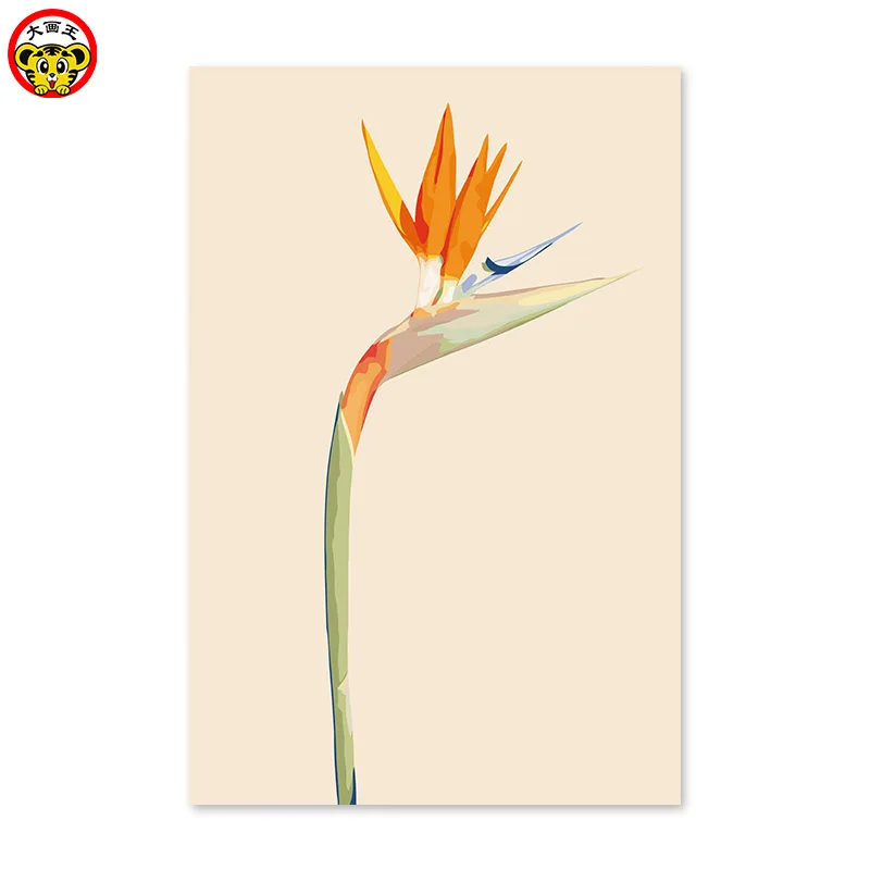 Цифровая масляная живопись рай птица цветок strelitzia reginae aiton|Картины по номерам| |