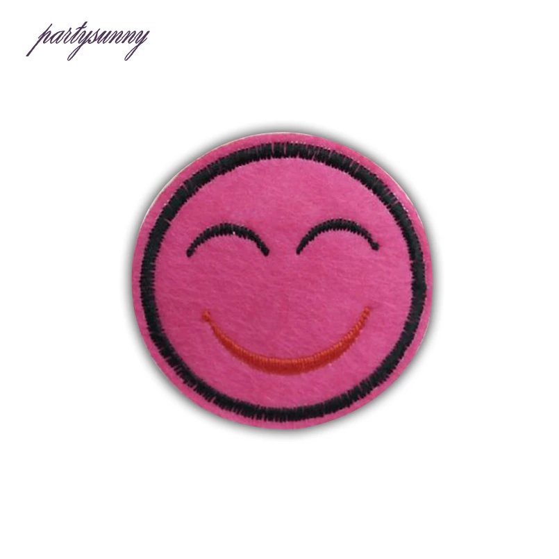 PF Большой Улыбающееся Лицо Железа На Патчи Вышитые Патч для Одежды Топы