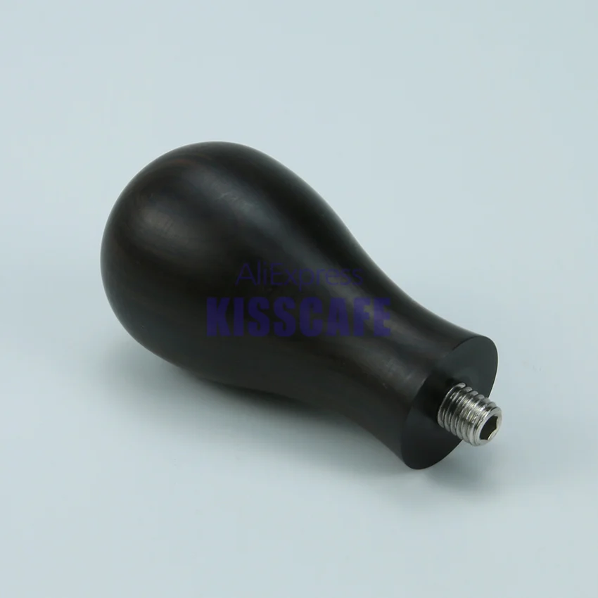 Black Wood Handle 304 Нержавеющая сталь база Кофе порошок молоток из массива дерева дверные ручки вскрытия 49/51/53/58 мм Бариста Эспрессо по индивидуальному заказу Аксессуары для инструментов - Цвет: Black Wood Handle