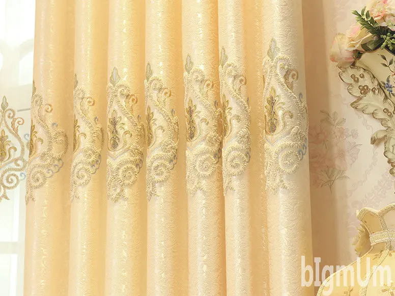 Роскошные шторы для гостиной, окна, рулонная дверь, вышитая тюль, Rideaux Cortinas Para Sala De EstarSold, продается в комплекте