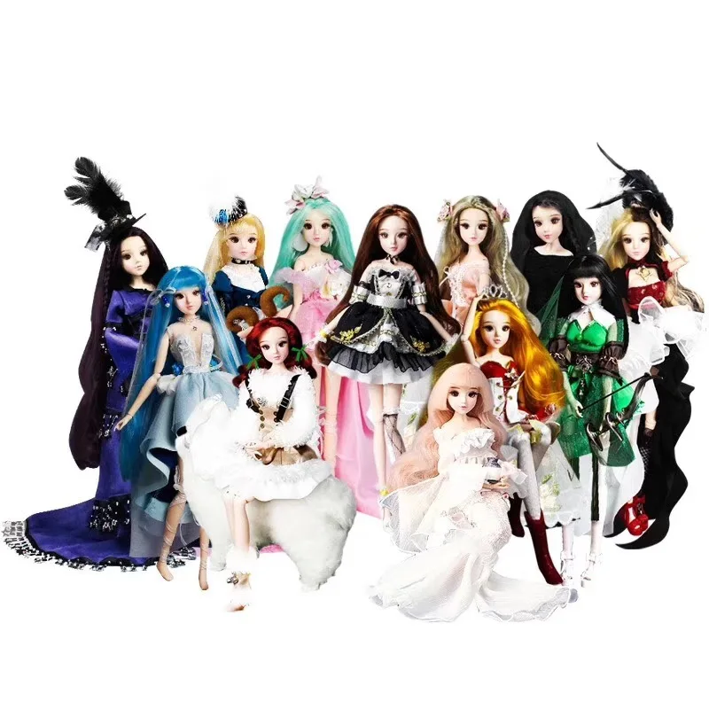 12 созвездий куклы BJD кукла с одеждой обувь стенд 14 суставов тела для девочки подарок