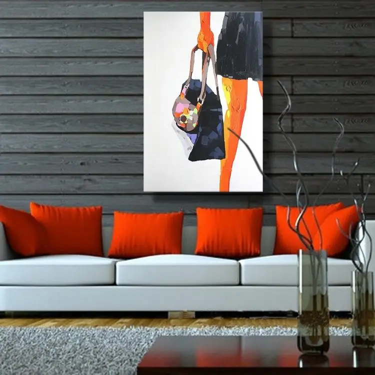 100% ручной работы маслом Декоративная Настенная картина без рамки на холсте