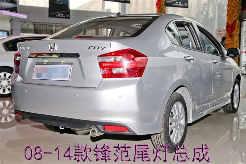 Светодиодный сзади свет для Honda City 2008 до 2011 и 2012 по год СВЕТОДИОДНЫЙ Фонарь Ясно Черно дым Цвет