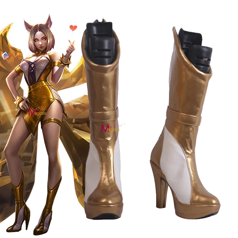 Обувь для косплея игры LOL KDA Ahri Akali женские сапоги на высоком каблуке престижная