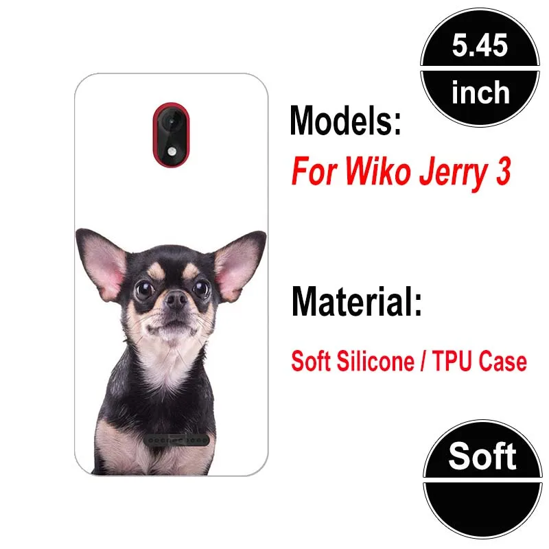 Мягкий силиконовый чехол для Wiko Jerry 3 Jerry3 5,4", Чехол s для Wiko Jerry 3, мягкий чехол с рисунком