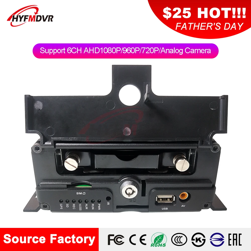 AHD 1080P Мегапиксельная система мониторинга широкое напряжение DC8V 36V 3G GPS Мобильный
