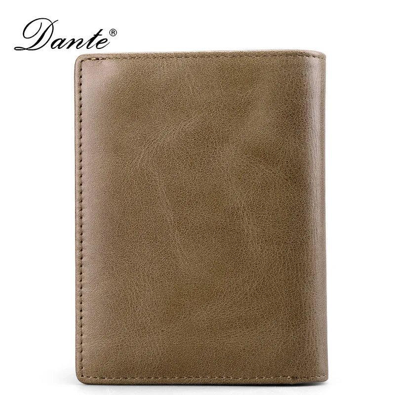 Dante Korea Fashion New arrival oil wax leather men wallets short purse multi-function wallet coin XF355 | Багаж и сумки