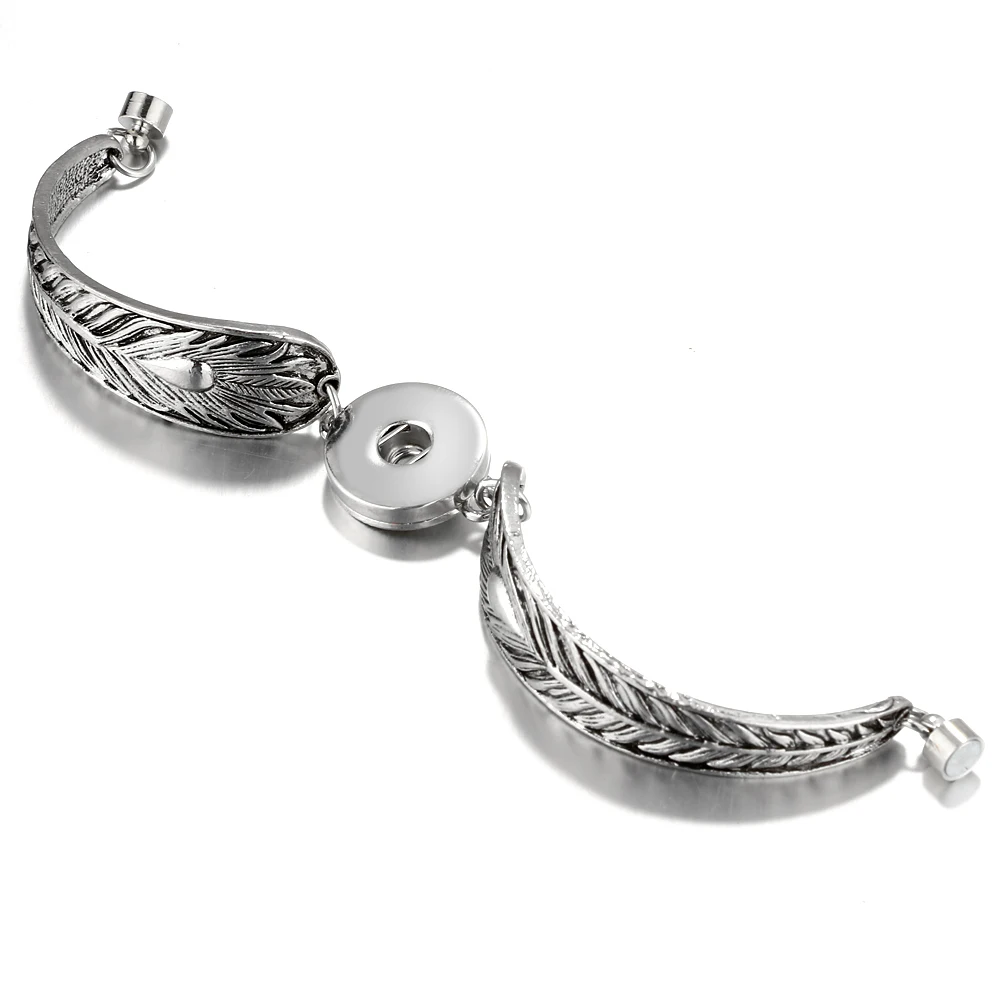 Серебряный магнитный браслет с украшением в виде кнопки 18 мм Jewelry 2 вида