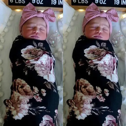 

Soft Cotton Infant Swaddle Muslin Blanket Baby Floral Wrap Swaddling Blanket Baby Floral Receiving Blankets