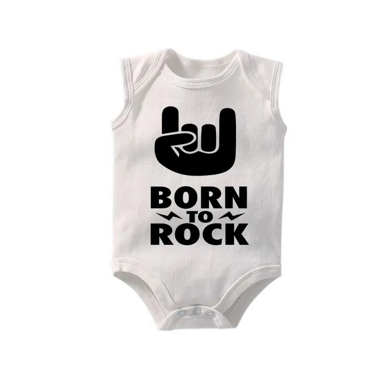 Детский хлопковый боди Born to Rock крутая одежда для малышей новые детские подарки