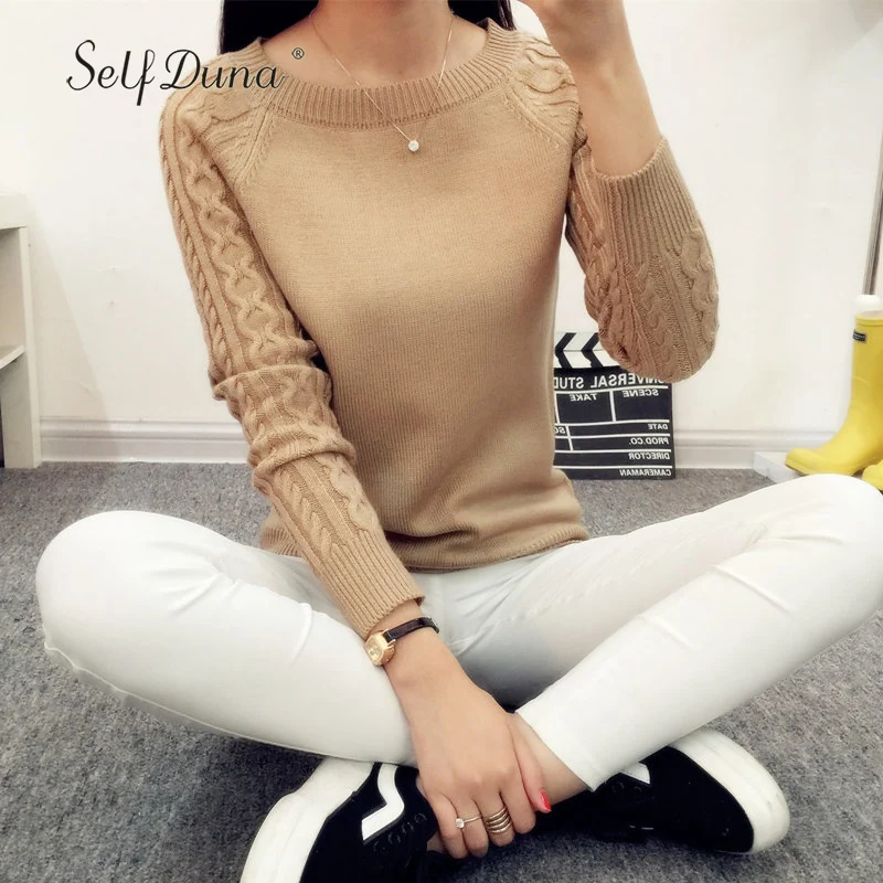 Self Duna 2019 Autumn Winter Jumper Cashmere Sweater Knitted Black White Grey Khaki Loose Soft Warm Women Sweaters And Pullovers | Женская