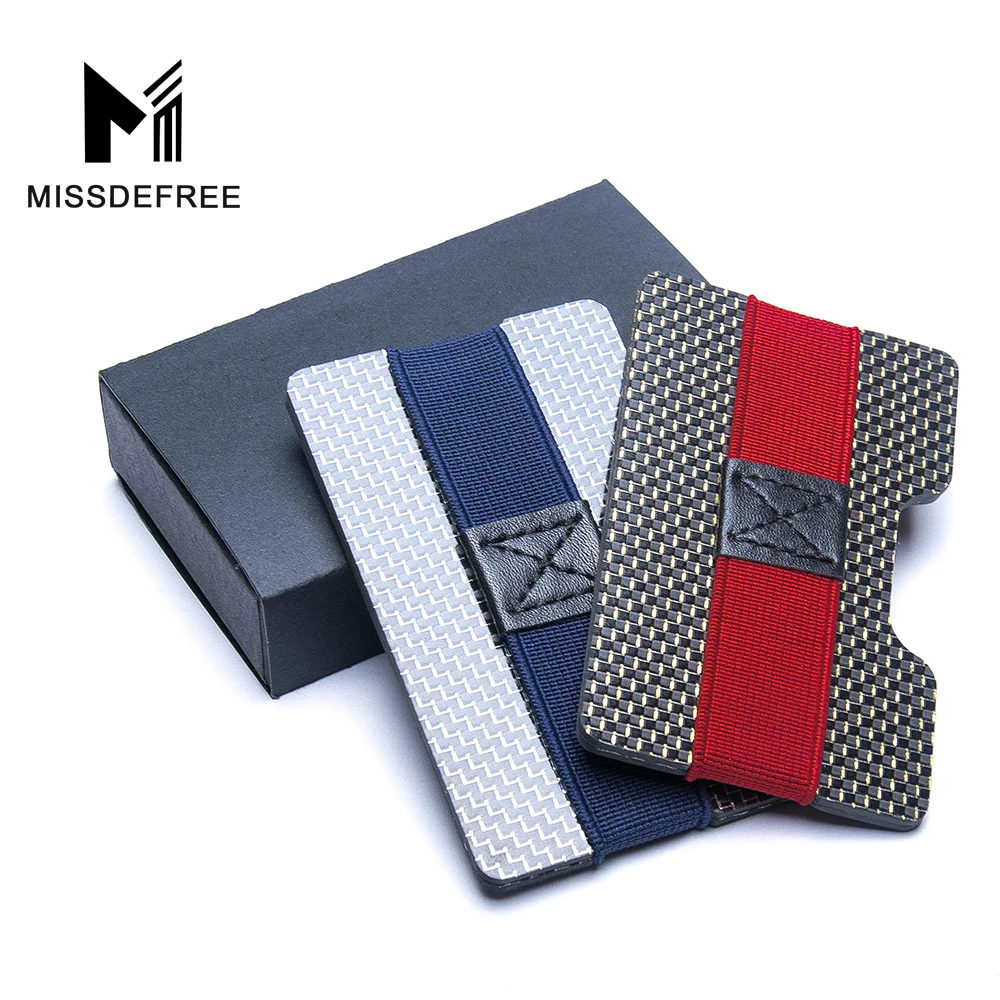 Две пластины из углеродного волокна зажим для карт бандаж передний карман тонкий