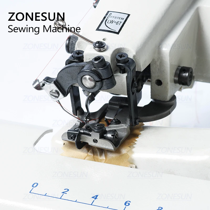 ZONESUN бытовая швейная машина для швов прямой привод шляпки свитера шеи манжеты