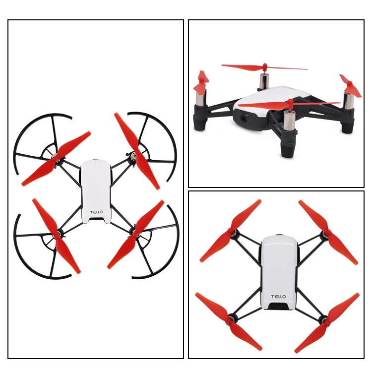 Лопасти для мини дрона + зажим батареи Защитная защита пропеллера DJI Tello FPV