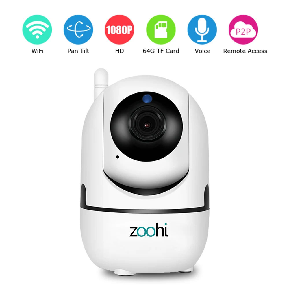 Zoohi HD 1080 P Беспроводная ip-камера для хранения домашней безопасности Видеонаблюдение ИК ночного видения сеть умная камера WIFI для помещения