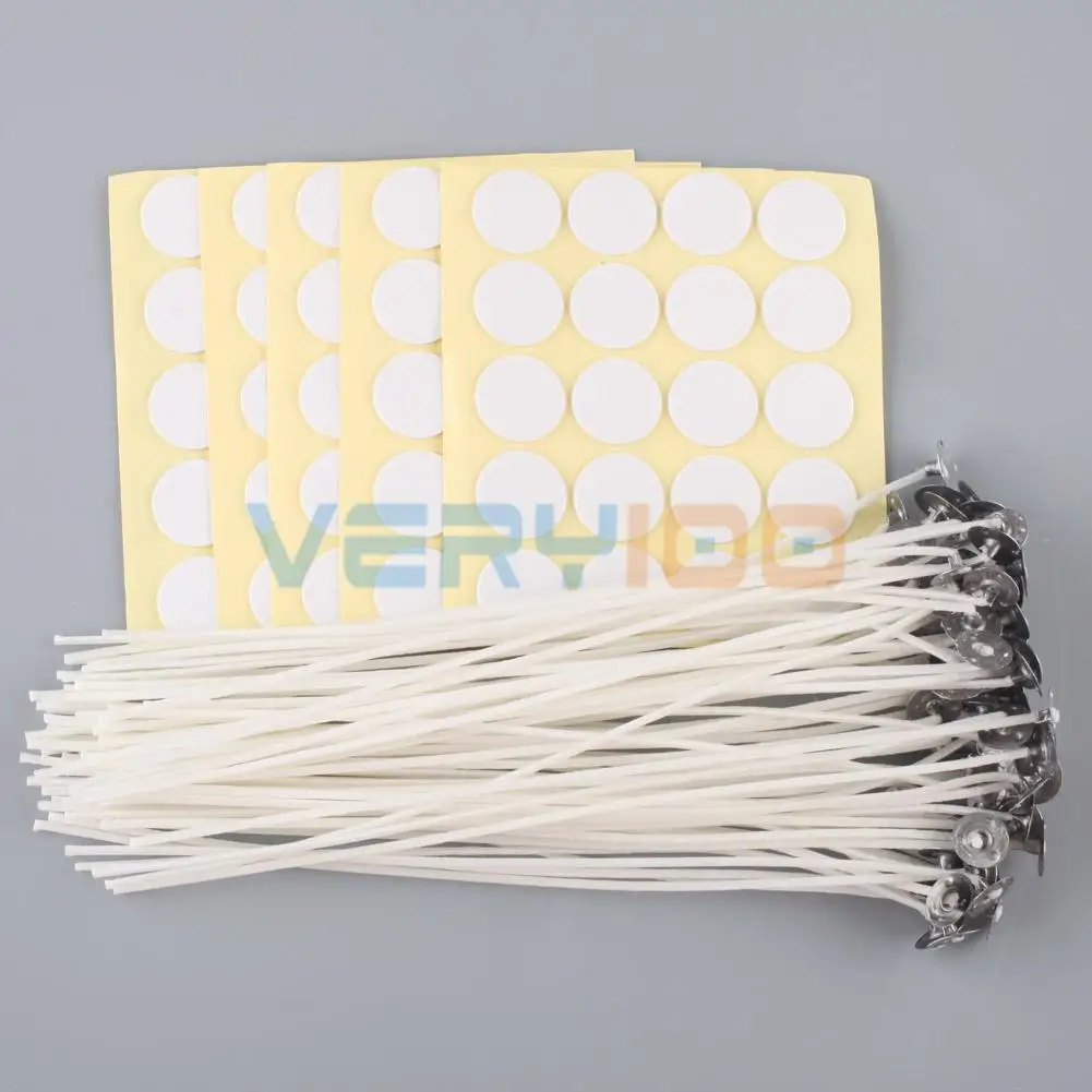 Новинка 100x6/8 дюймов фитили Candel с хлопковым сердечником предварительно Вощеные