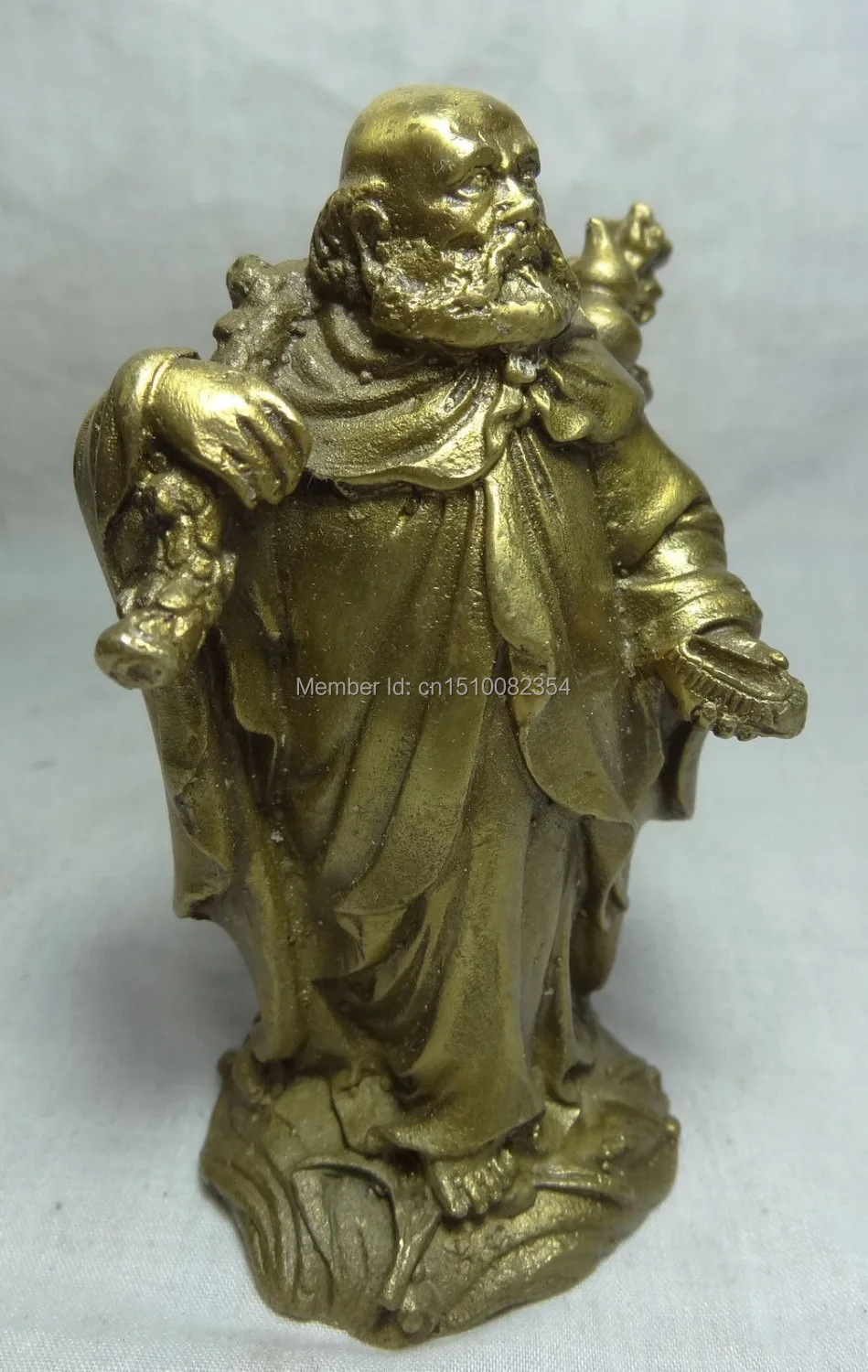 Китайский чистый латунный буддизм Архат Дхарма Бодхидхарма скульптура Будды