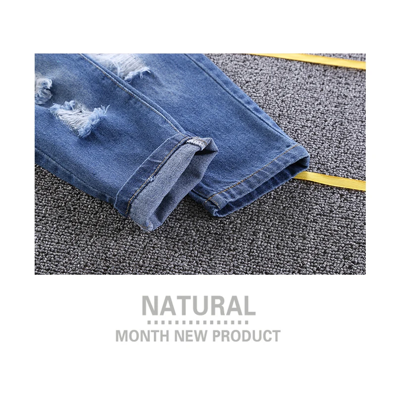 2018 Boys Jeans Children Broken Hole Pants Trousers Spring Brand Baby Girls 2-6Y Kids Clothes Girl |