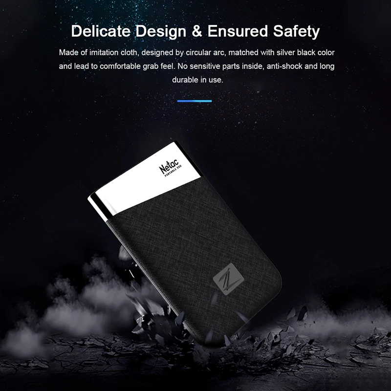 Netac Z6 USB 3 1 Type C SSD 240 ГБ 480 960 8 дюйма высокоскоростной портативный внешний