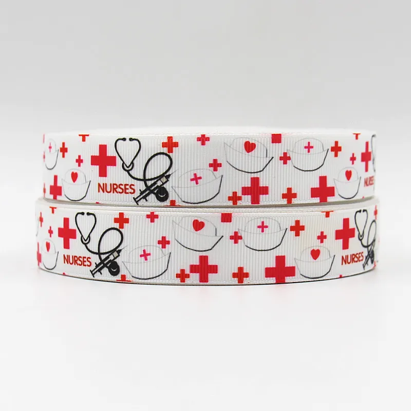 Wm 10 ярдов партия 7/8 дюймов 22 мм 151228027 медсестры День печати grosgrain ленты|grosgrain