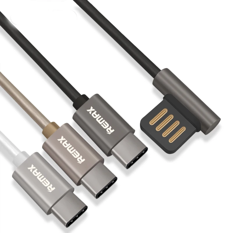 REMAX type c USB Data Cable Portable 90 Degree Dual C Durable Charger for Nexus 5X 6P HTC 10 LG G5 USB-C | Мобильные телефоны и