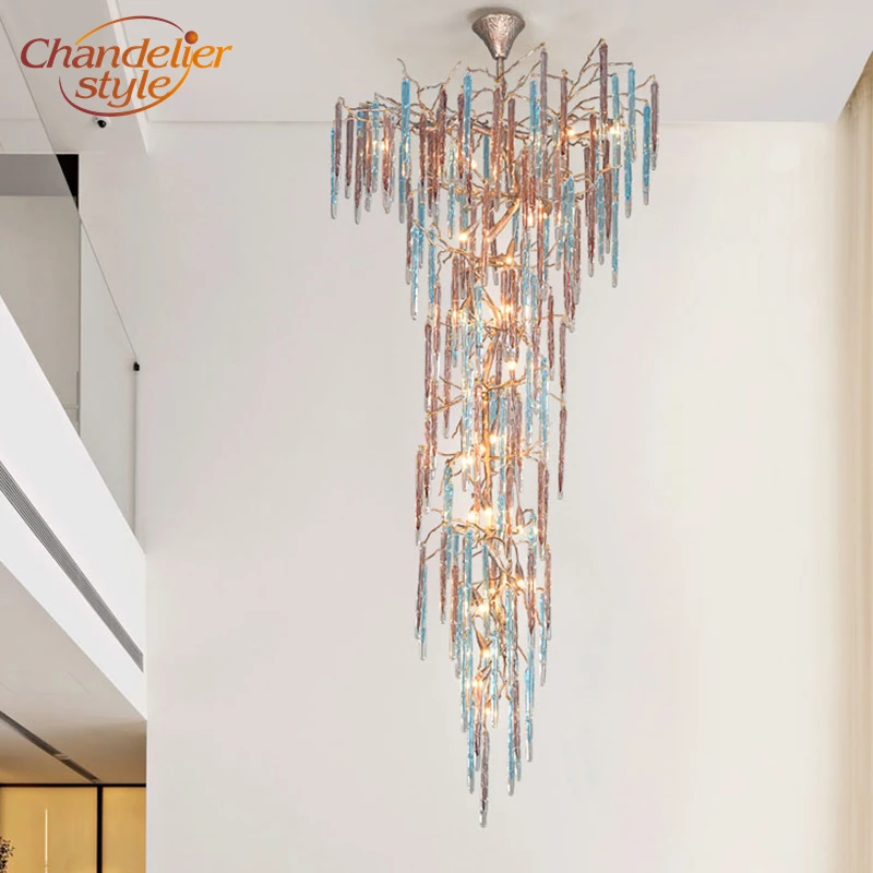 Современные стеклянные люстры светодиодный подвесной светильник роскошные