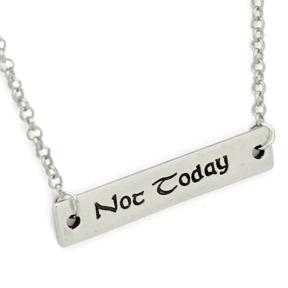 Подметанный вручную оловянный прямоугольник &quotNot Today&quot шейный платок Игра
