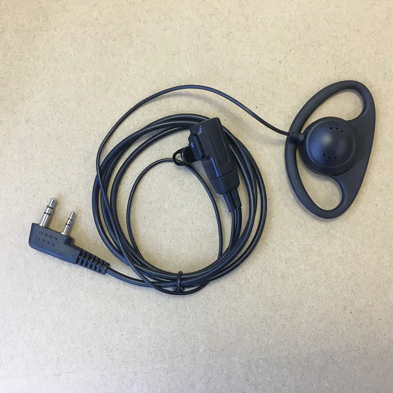 Honghuismart D-образный ушной крючок для наушников K plug 2Pin Kenwood Baofeng UV5R 888S ɽ xun Puxing Quansheng