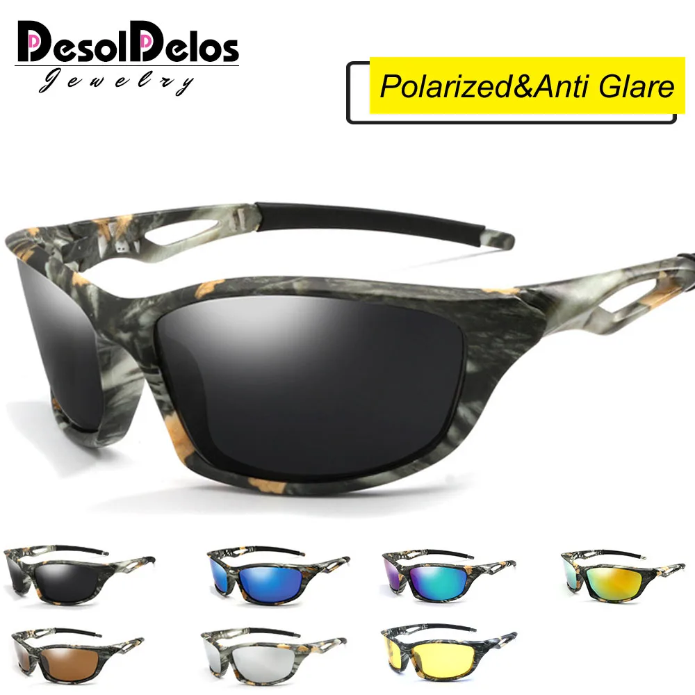 Солнцезащитные очки Мужские поляризационные зеркальные с желтыми линзами