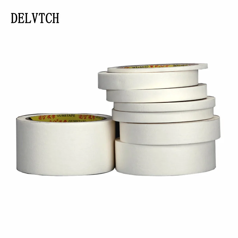 Клейкая Маскировочная лента белого цвета DELVTCH высокотемпературная