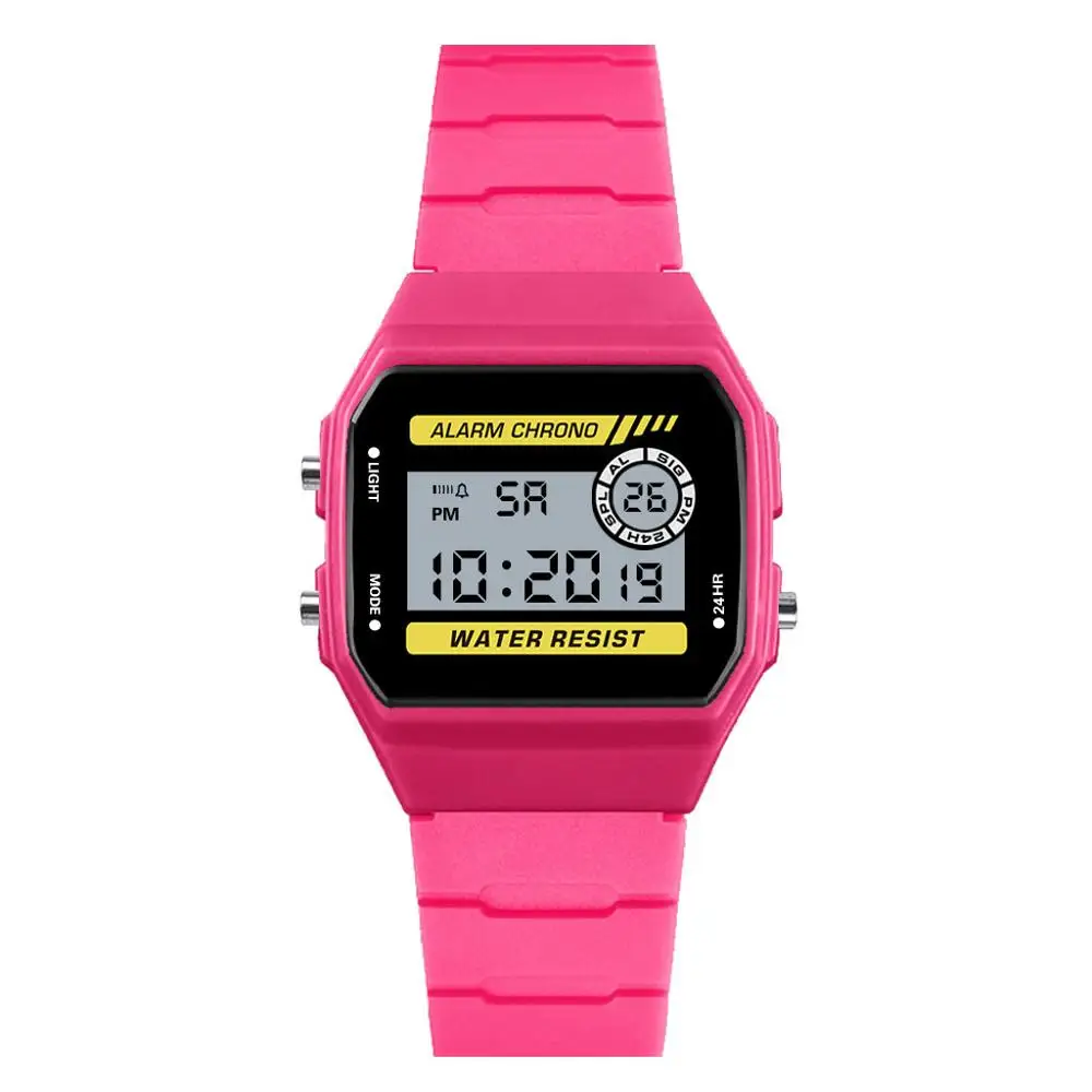 Hot Pink Горячая Распродажа HONHX Водонепроницаемые Детские Роскошные Аналоговые Цифровые Спортивные СВЕТОДИОДНЫЙ светящиеся наручные часы на каждый день reloj подарок - Цвет: Hot Pink