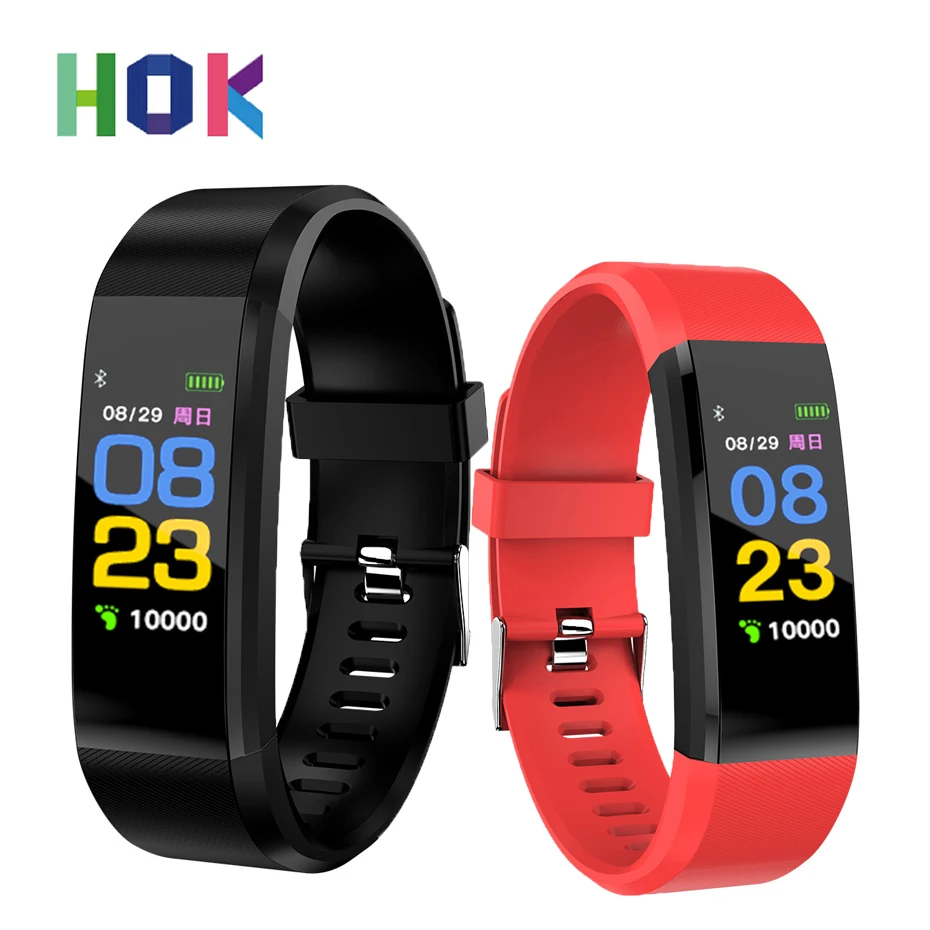 115 плюс смарт браслет часы монитор сердечного ритма умный Браслет IP67