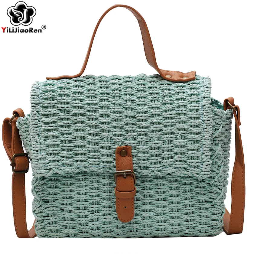 Fashion Women Beach Handbags Hollow Out Ladies Summer Shoulder Bag Handmade Straw Rattan Woven Bags for Sac Borsa Mare | Багаж и сумки