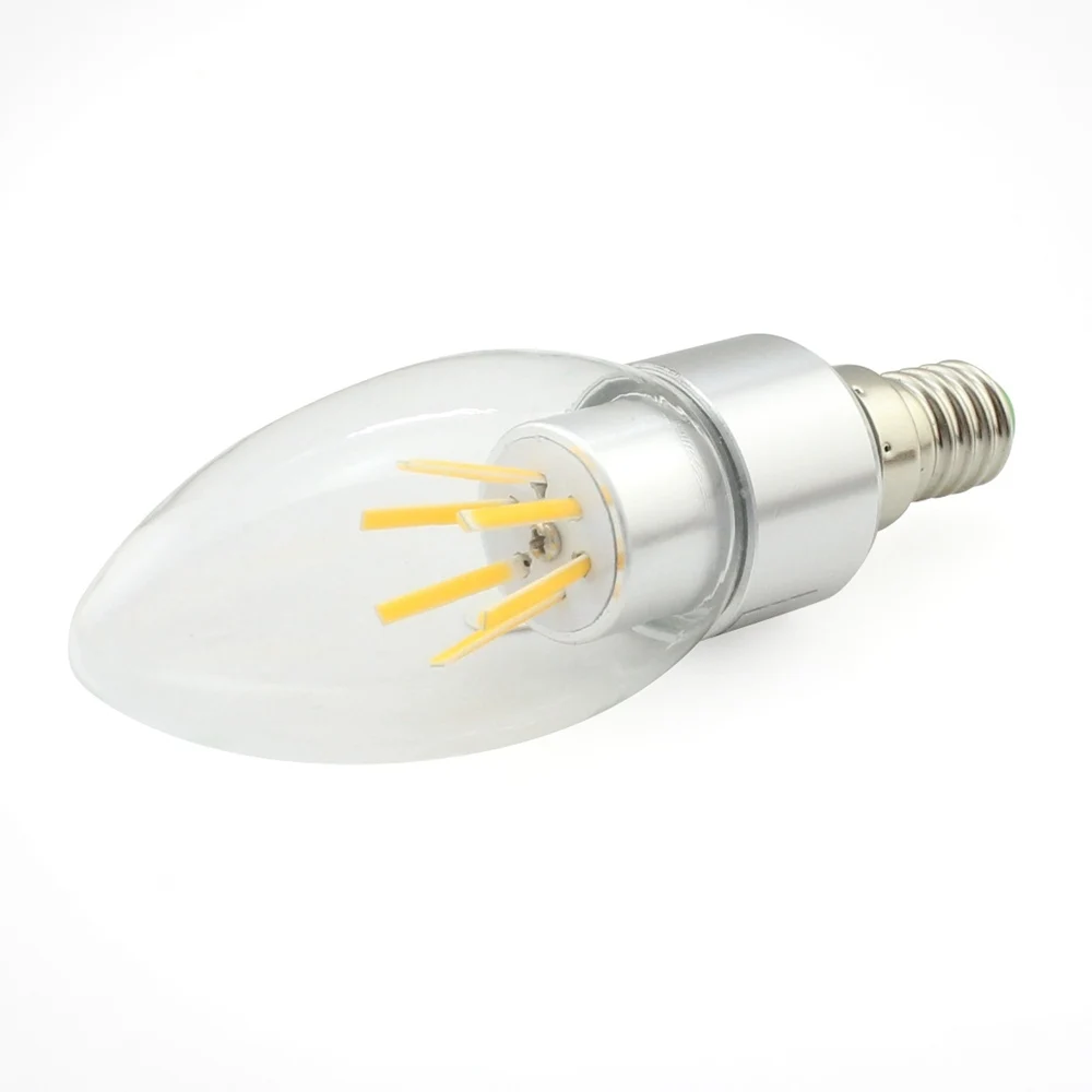E14 C35 светодиодный лампы в форме свечи 12V 24V AC/DC 3W нити светильник 6 s люстра COB 360