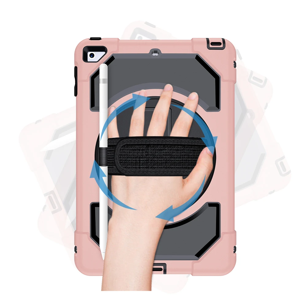Чехол карандаш для iPad Mini 4 5 защищающий от падения с ремешком на руку подставкой